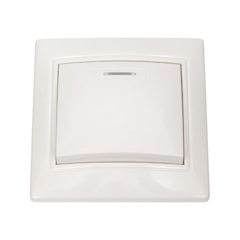 Изображение товара Выключатель 1-клавишный с индикатором Венера SBE-01w-10-SW1-1 белый