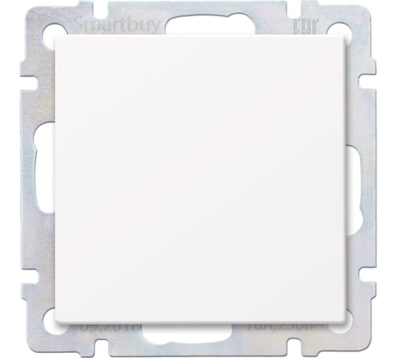 Изображение товара Выключатель Smartbuy 1-клавишный 10А белый Нептун SBE-05w-10-SW1-0