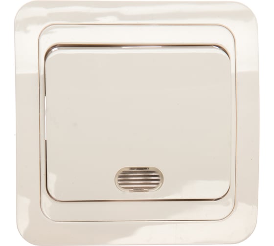 Изображение товара Выключатель Smartbuy 1-клавишный с индикатором 10А белый, керамика Марс SBE-02w-10-SW1-1-c