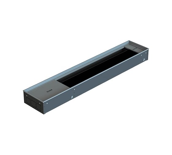 Изображение товара Внутрипольный конвектор ELSEN EKN, с естественной конвекцией, ширина 240 мм, высота 90 мм, длина 2000 мм, роликовая решётка, алюминий, цвет EKN.240.90.2000