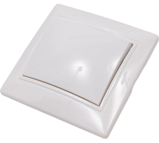 Изображение товара Выключатель Smartbuy 1-клавишный 10А белый, керамика Венера SBE-01w-10-SW1-0-c