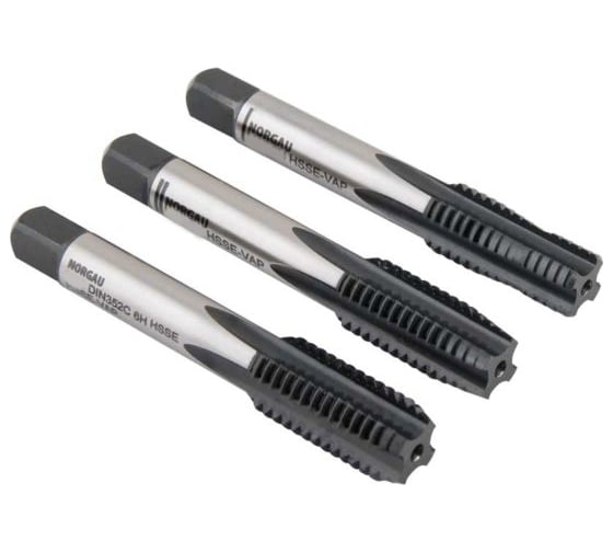 Изображение товара Комплект ручных метчиков NORGAU 3 шт. M12х1,25 013006330