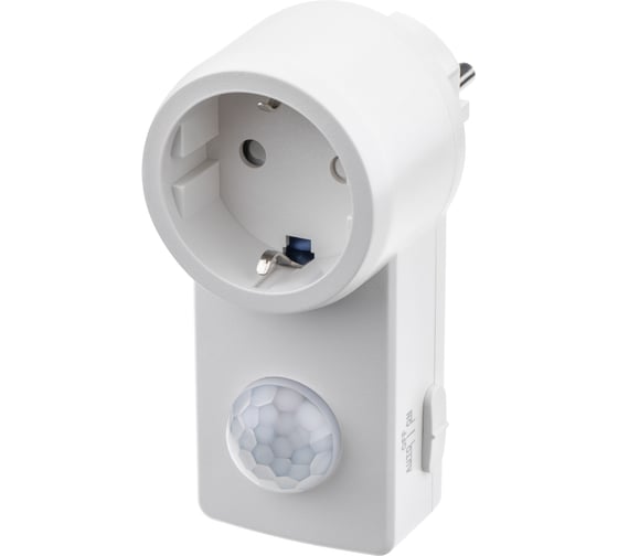 Изображение товара Датчик движения duwi интегрируемый, розеточный, DDSS-01, 180°, 10-420с, 6м, 1200Вт, IP20, белый, 25827 8