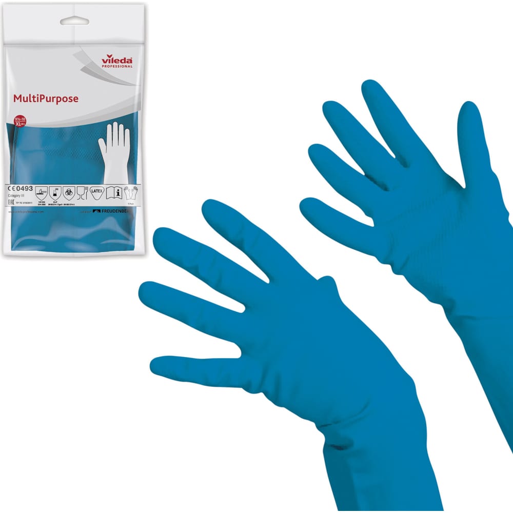 Резиновые многоцелевые перчатки Vileda перчатки vileda для деликатных работ s