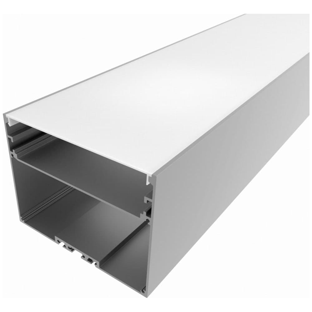 Изображение товара Комплект алюминиевого профиля Ledcraft с экраном и заглушками LC-LP76100M94-2