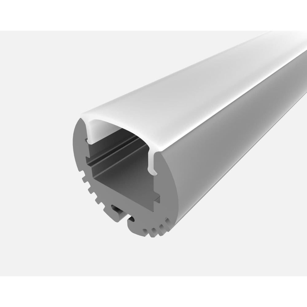 Изображение товара Комплект алюминиевого профиля Ledcraft с экраном и заглушками LC-LKD17M16-2 2000 мм