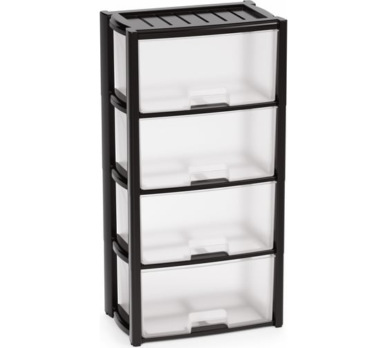 Изображение товара Комод ЗПИ «Альтернатива» Колорит 4-х секционный, черный М7925