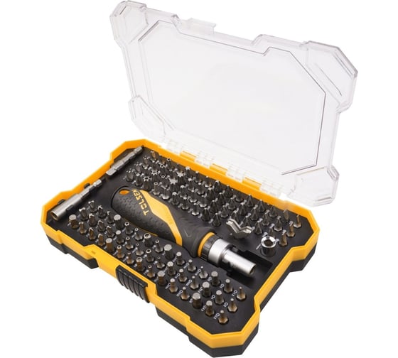 Изображение товара Набор вставок (бит) TOLSEN 1/4", PH, PZ, Hex, Torx, Slotted, 105 предметов 20188