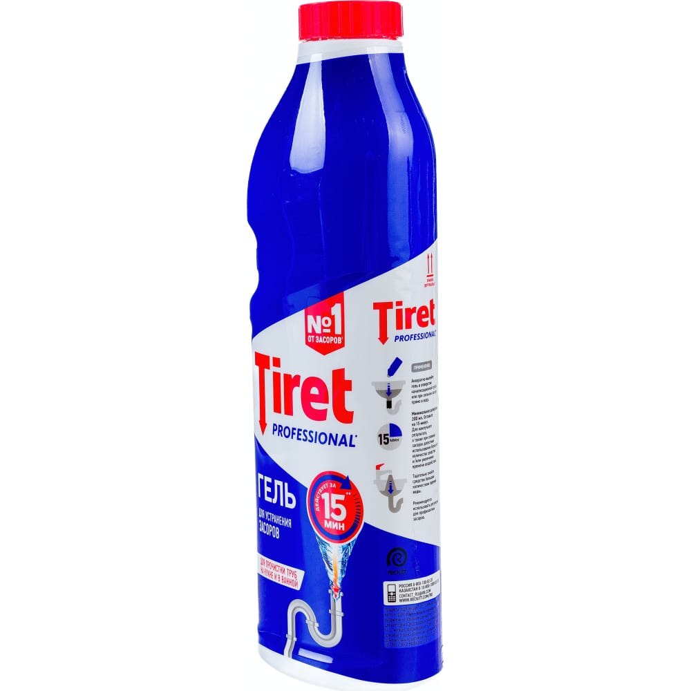 Средство для канализационных труб TIRET средство для прочистки канализационных труб digger gel флакон 1 л