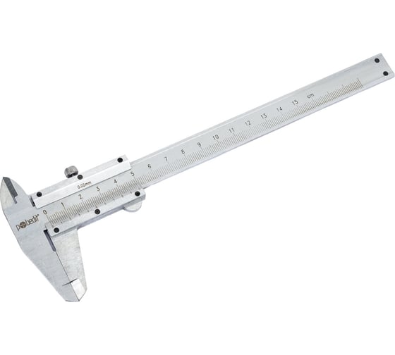 Изображение товара Штангенциркуль Pobedit стальной, 150 мм, в пластиковом чехле 6015150