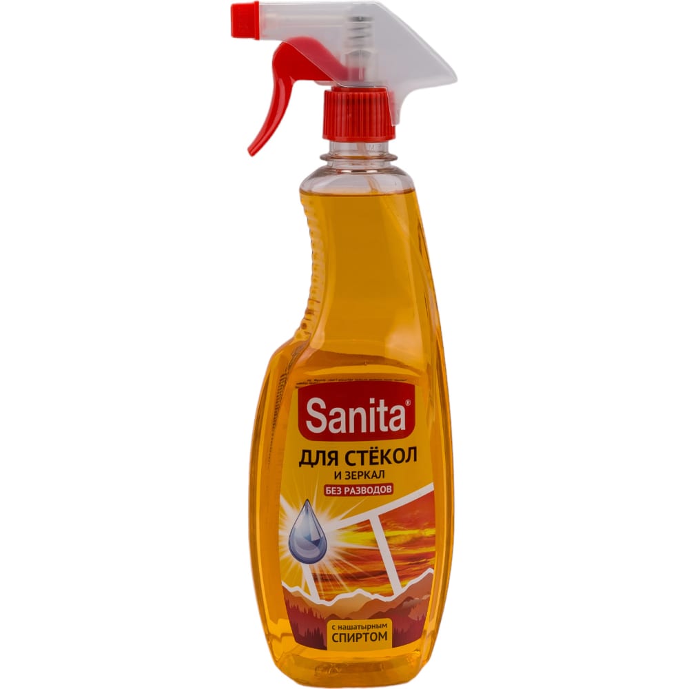 Средство для мытья стекол и зеркал Sanita средство для мытья стёкол и зеркал help лимон с распылителем 0 75 л