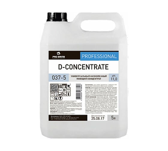 Изображение товара Универсальное щелочное моющее средство PRO-BRITE D-CONCENTRATE 5 л, низкопенное, концентрат 037-5 605284