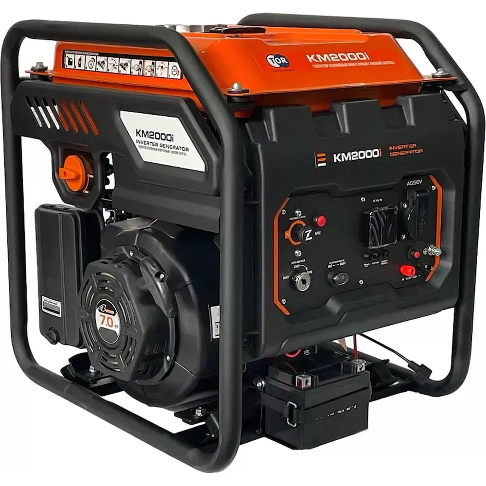 Изображение товара Инверторный бензиновый генератор TOR KM2000i 2,0 кВт 220В 12 л с кнопкой запуска 1025973
