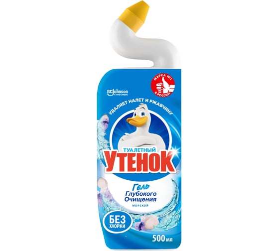 Изображение товара Чистящее средство для унитаза ТУАЛЕТНЫЙ УТЕНОК Морской 500 мл 600328