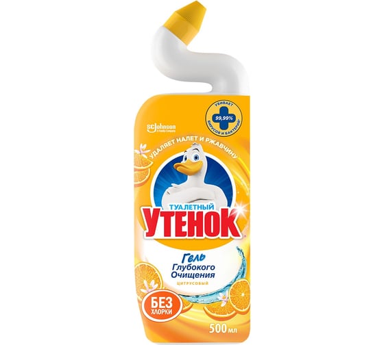 Изображение товара Чистящее средство для унитаза ТУАЛЕТНЫЙ УТЕНОК Цитрусовый 500 мл 865026