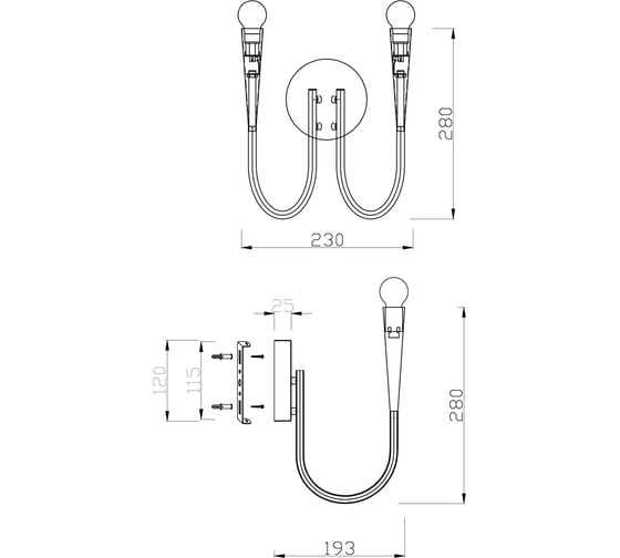 Изображение товара Настенный светильник (бра) Freya branches 2хe14x40w металл никель FR5253WL-02N