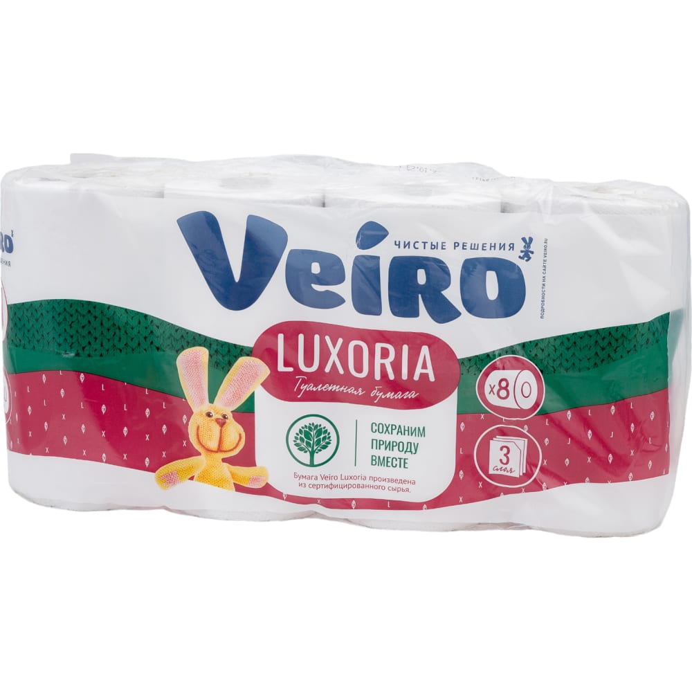 Бытовая трехслойная бумага VEIRO бумага туалетная veiro linia luxoria 3 слоя 8 шт