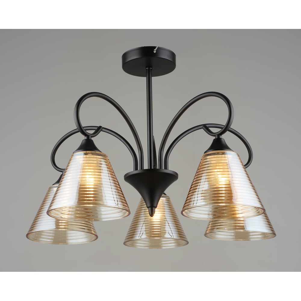 Изображение товара Потолочная люстра Мелодия Света sl8710-5 bk в неоклассическом стиле