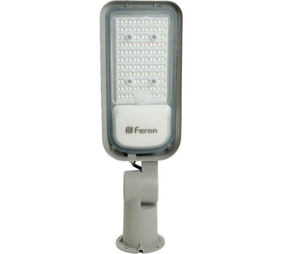 Изображение товара Светодиодный уличный консольный светильник sp3060 50w 6400k 100-265v/50hz, серый, FERON 48762