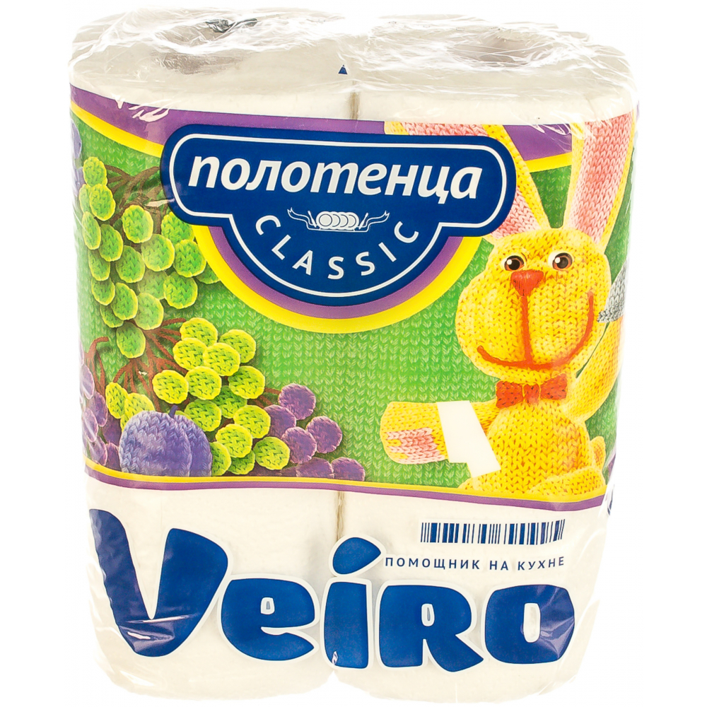 Бытовые двухслойные бумажные полотенца VEIRO трехслойые полотенца бумажные veiro