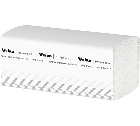 Изображение товара Полотенца бумажные VEIRO PROFESSIONAL Comfort 200 шт, 2-х слойные, белые 21x216 V KV205 129535 22474
