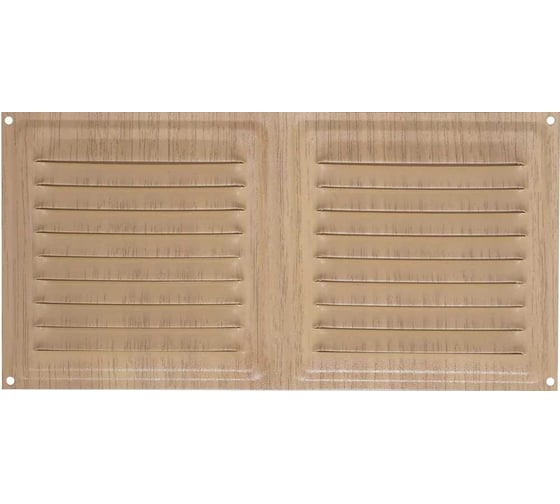 Изображение товара Решетка вентиляционная 100x200 мм, декор под дерево "дуб" Трибатрон 88430