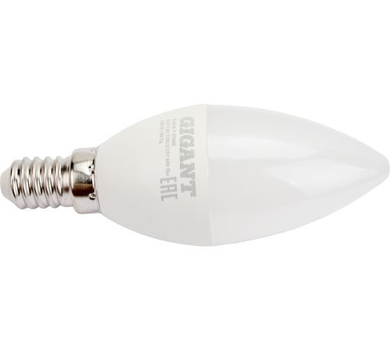 Изображение товара Светодиодная лампа Gigant E14 7Вт 2700К C37 600Лм G-E14-7-2700K
