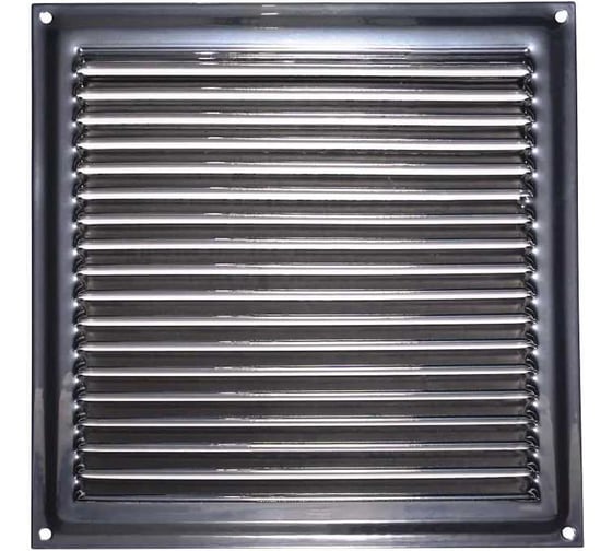 Изображение товара Решетка вентиляционная 175x175 мм, полимер хром Трибатрон 87808