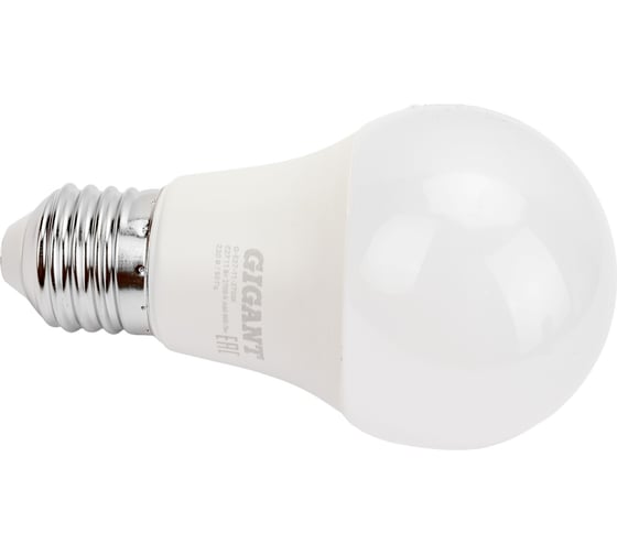 Изображение товара Светодиодная лампа Gigant E27 12Вт 6500К А60 1000Лм G-E27-12-6500K