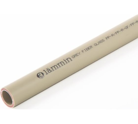 Изображение товара Труба LAMMIN ppr арм. стеклов. pn20 25x3,5 2м серый Lm310210350252G