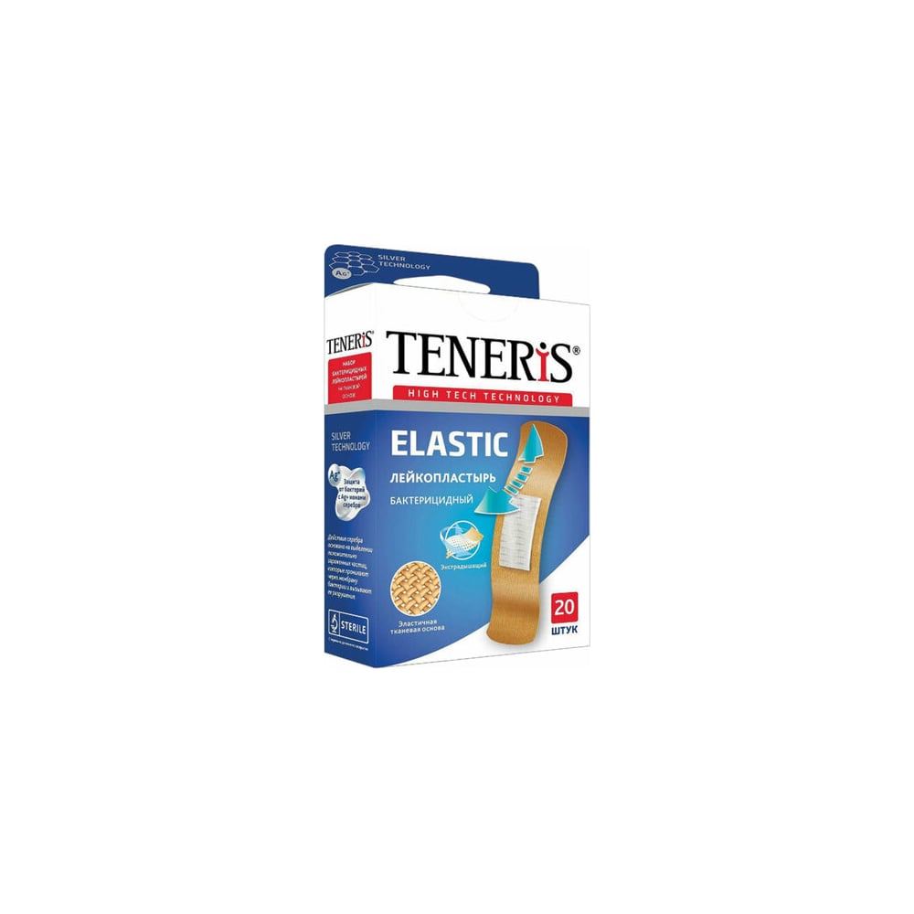 Набор пластырей TENERIS зажим для ленты см 296 2 набор 20шт серебра 3 5мм