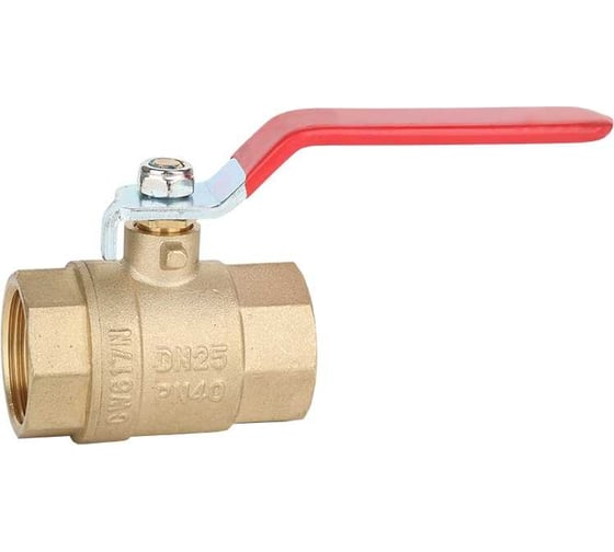 Изображение товара Шаровой кран Victoria 1" г/г р-ка латунный красная ручка 61-002