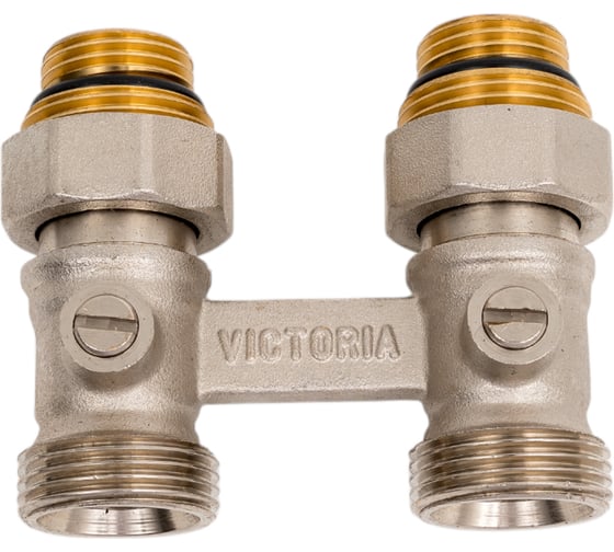 Изображение товара Узел прямой конусный Victoria с шаровыми кранами 3/4 (с переходниками 3/4-1/2) 60-303