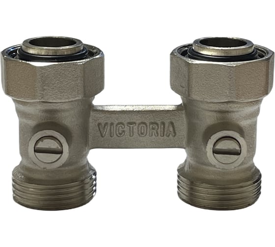 Изображение товара Узел прямой конусный Victoria с шаровыми кранами 3/4 60-301