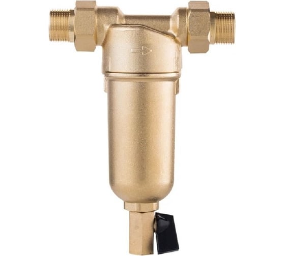 Изображение товара Промывной фильтр без манометра для горячей воды Victoria 1" (тонкая очистка) с американками 27-714