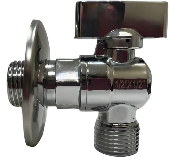 Изображение товара Угловой кран Victoria 1/2-1/2 хром. с отражателем 61-200