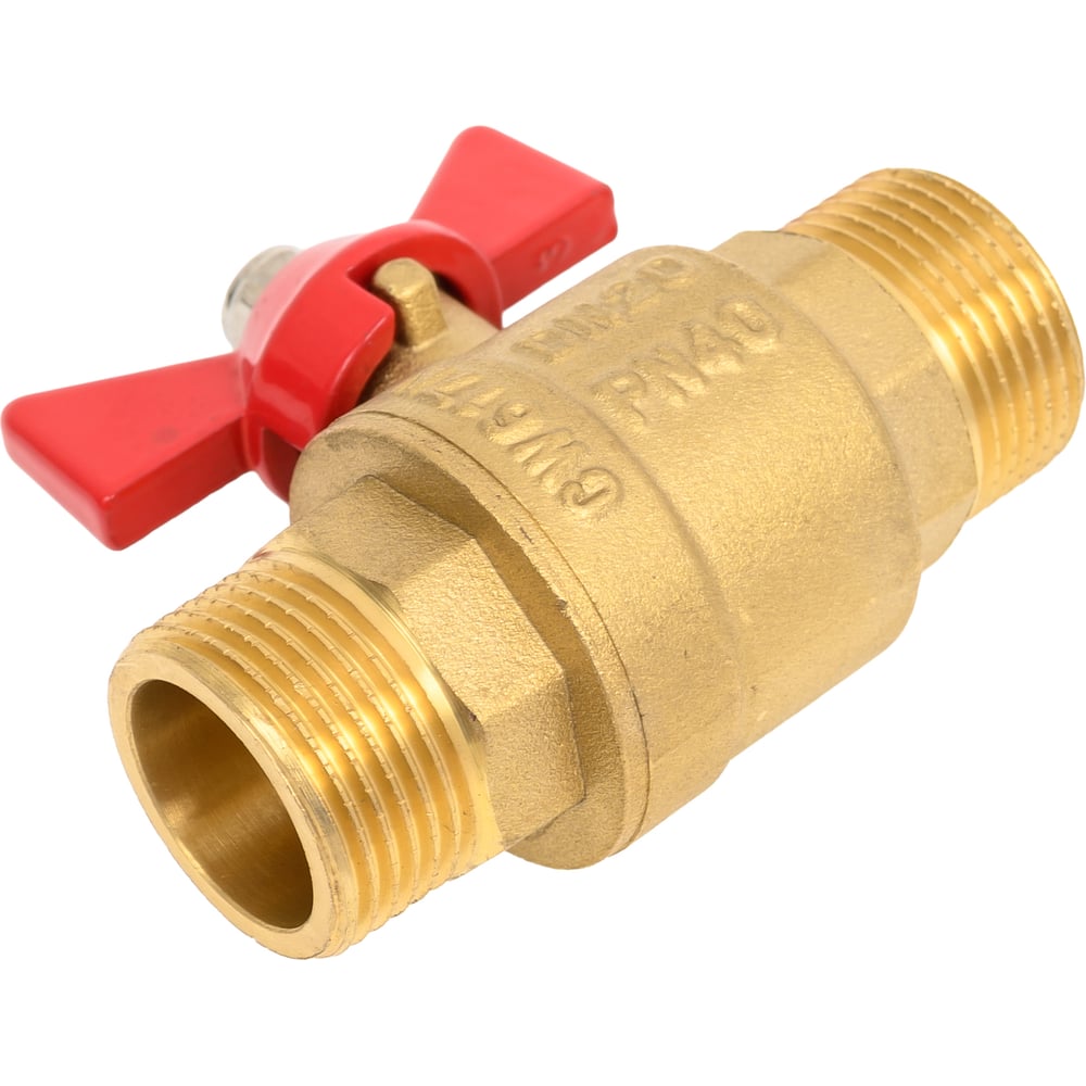 Изображение товара Шаровой кран Victoria 3/4 ш/ш латунный красная ручка запорная арматура