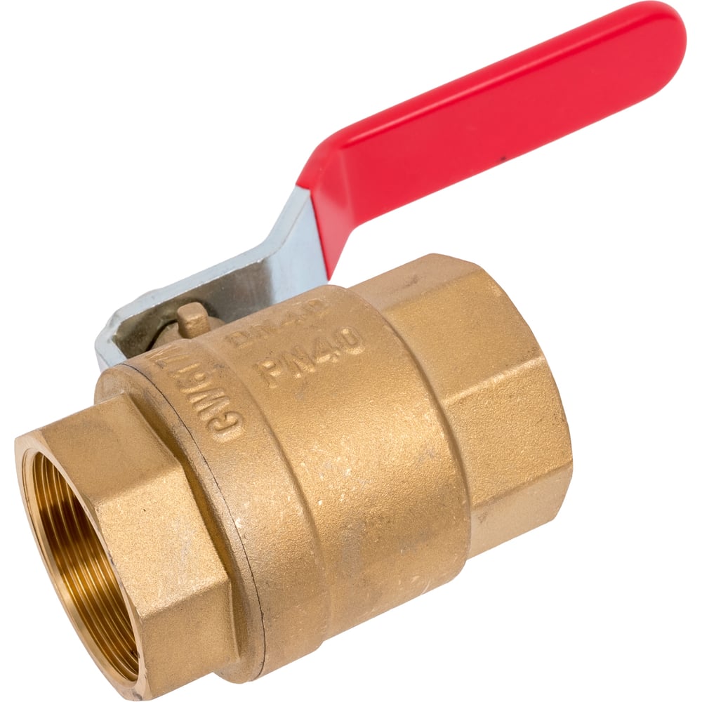 Изображение товара Шаровой кран Victoria 11/2 г/г латунный с красной ручкой для воды