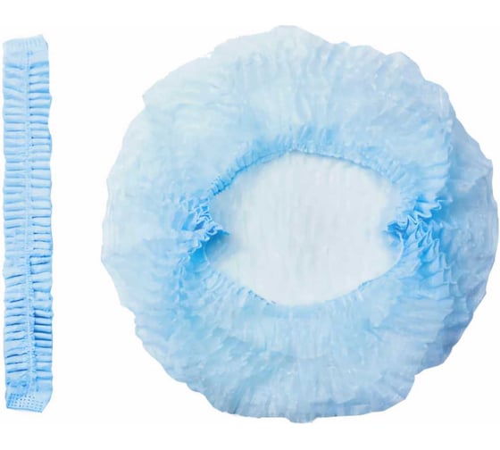 Изображение товара Одноразовая шапочка-берет ГЕКСА Плиссе 25 шт., бирюзовая 630238