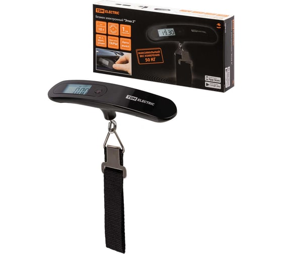 Изображение товара Электронный безмен TDM ELECTRIC Этна 2, деление 0.01 кг, максимальный вес 50 кг, подсветка дисплея SQ4018-0002