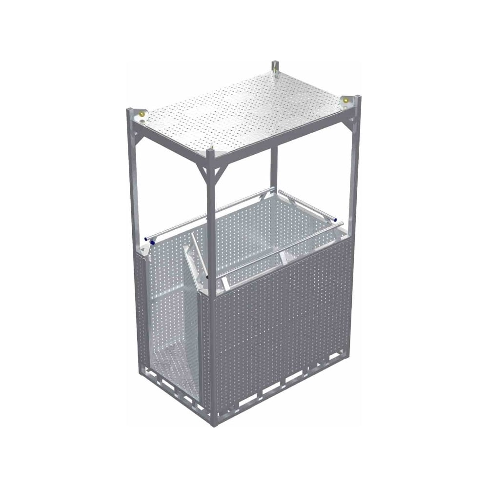 Подвесная люлька MEGAL ЛПА - 2/1 алюминиевая, с защитным демпфером сигнального цвета 402021