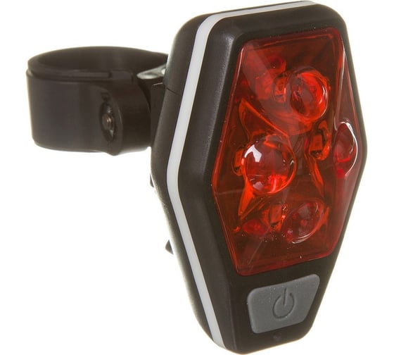 Изображение товара Задний фонарь STG TL5437, 4 красных диода по 0,5 ватт, с линзами, прорезиненная кнопка Х88371