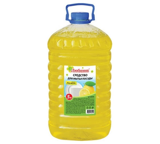 Изображение товара Средство для мытья посуды ЛЮБАША 5 л Лимон ПЭТ 604781