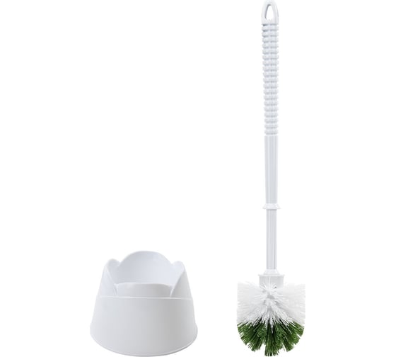 Изображение товара Ерш для унитаза с подставкой ЛЮБАША пластик белый 603627