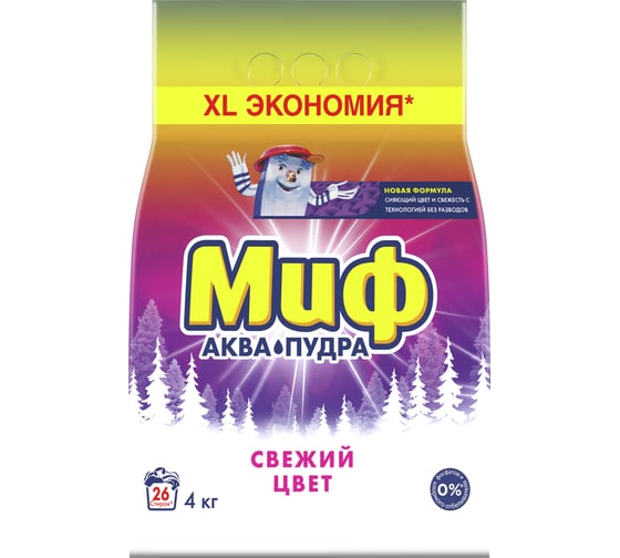 Изображение товара Стиральный порошок-автомат МИФ 4 кг 3 в 1 Свежий цвет MS-81583939 603852 0001003755