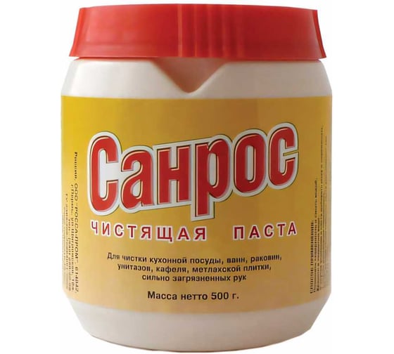 Изображение товара Чистящее средство САНРОС 500 г, универсальное, паста 601333