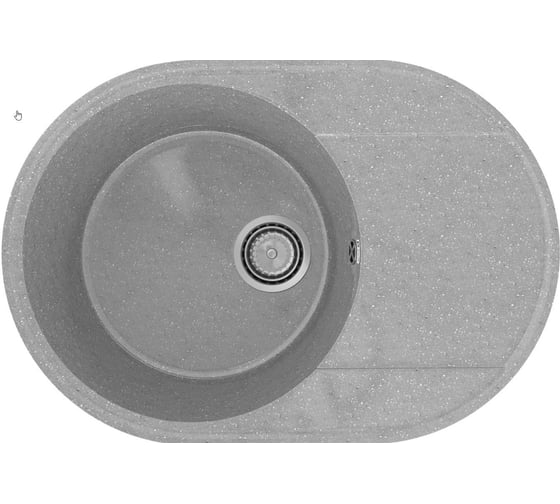 Изображение товара Кухонная мойка Uperwood ECON из искусственного камня UPD-107_003, овальная, серая матовая 4910201245