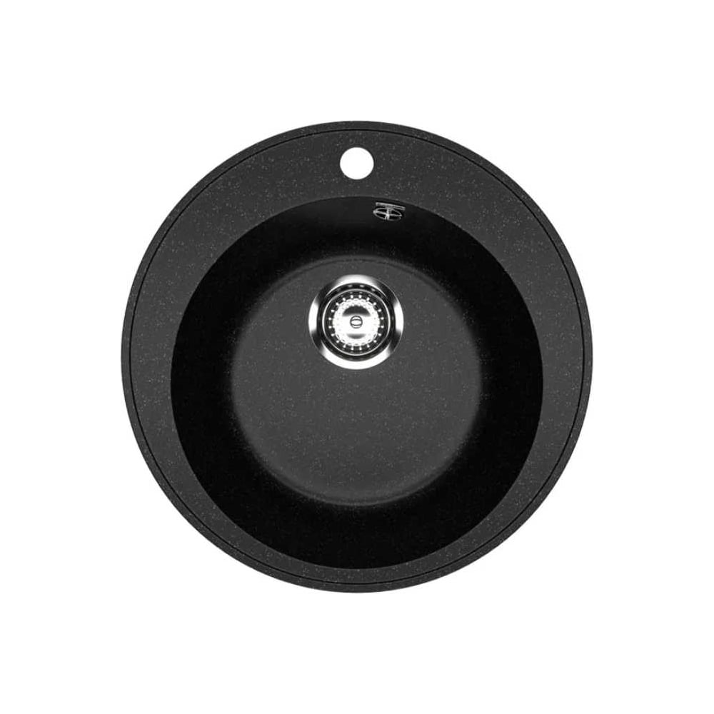 Изображение товара Кухонная мойка Uperwood ECON из искусственного камня UPD-405_004, круглая, черная матовая 4910201230