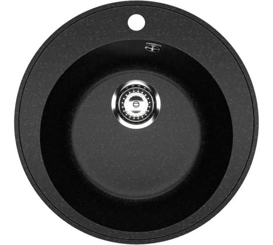 Изображение товара Кухонная мойка Uperwood ECON из искусственного камня UPD-405_004, круглая, черная матовая 4910201230