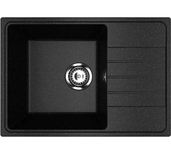Изображение товара Кухонная мойка Uperwood ECON из искусственного камня UPD-506_004, прямоугольная, черная матовая 4910201242